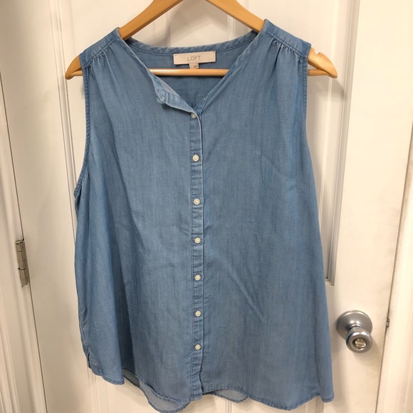 Button down chambray top - Picture 1 of 2